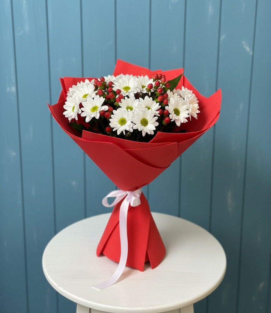 Букет цветов из: Хризантемы в Поселок кирпичного завода