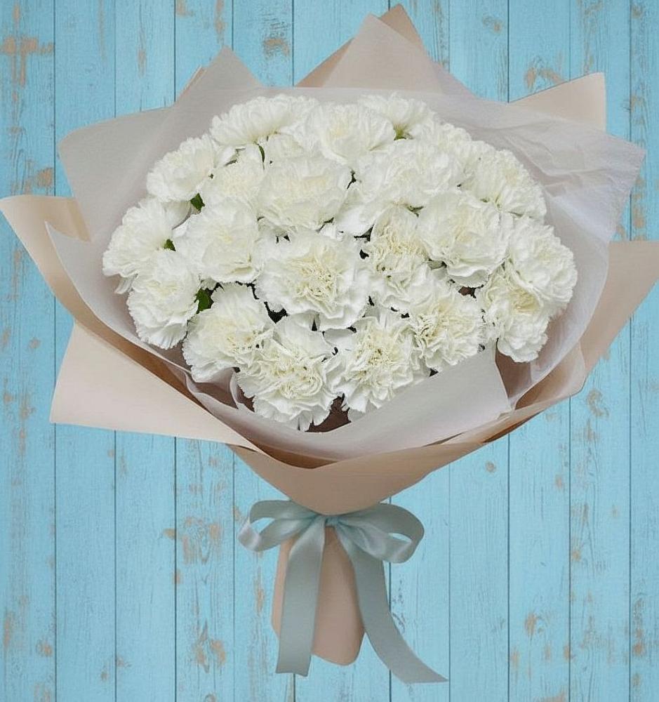 Букет цветов из: Гвоздики в Поселок кирпичного завода