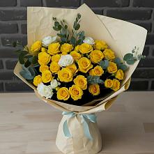 Букет цветов из:  Розы в Поселок кирпичного завода