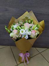 Букет цветов из:  Розы и Лизиантусы #REPLACE_PRED# Поселок кирпичного завода