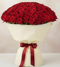 Букет 101 Красная роза Милано в Поселок кирпичного завода