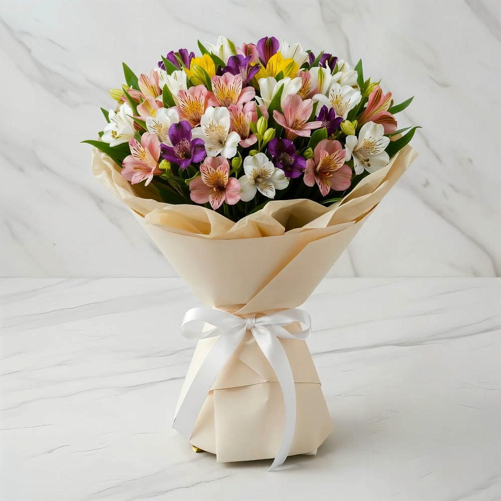 Букет цветов из: Альстромерии в Поселок кирпичного завода