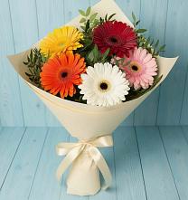 Букет цветов из:  Герберы в Поселок кирпичного завода