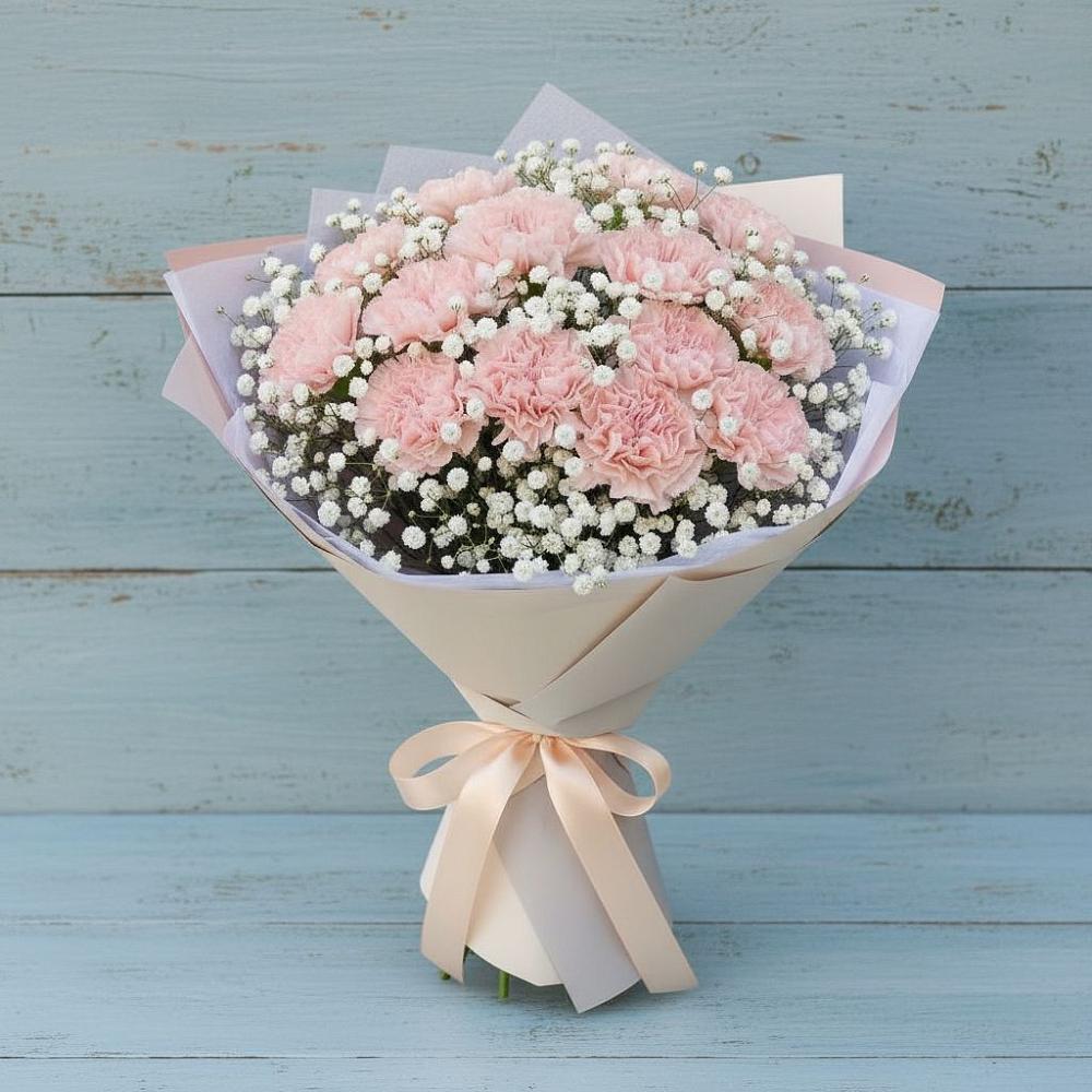 Букет цветов из: Гвоздики в Поселок кирпичного завода