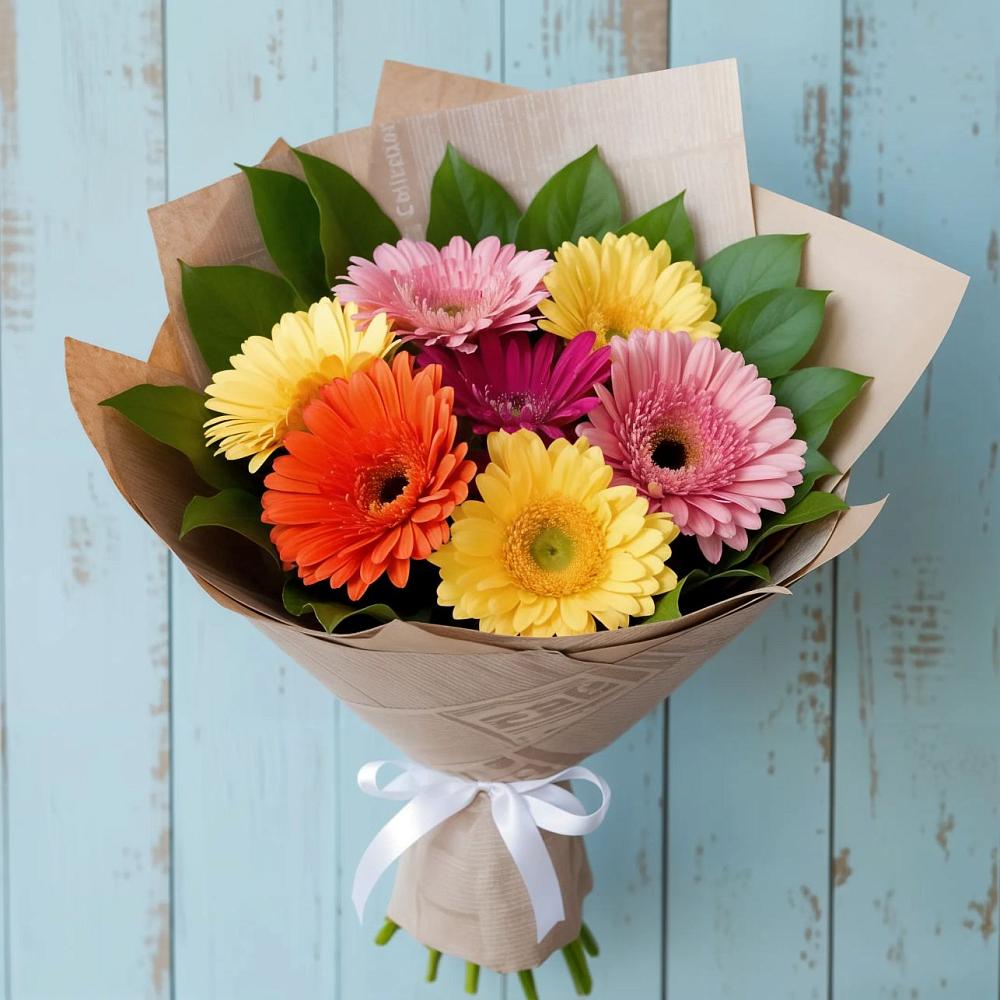 Букет цветов из: Герберы в Поселок кирпичного завода