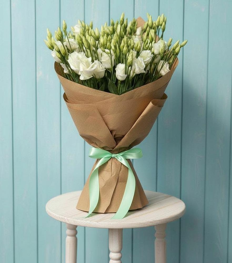 Букет цветов из: Лизиантусы в Поселок кирпичного завода