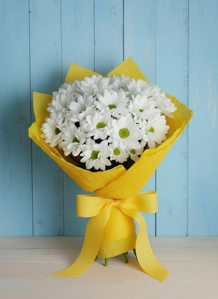 Букет цветов из: Хризантемы в Поселок кирпичного завода