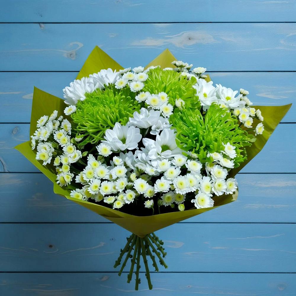 Букет цветов из: Хризантемы в Поселок кирпичного завода