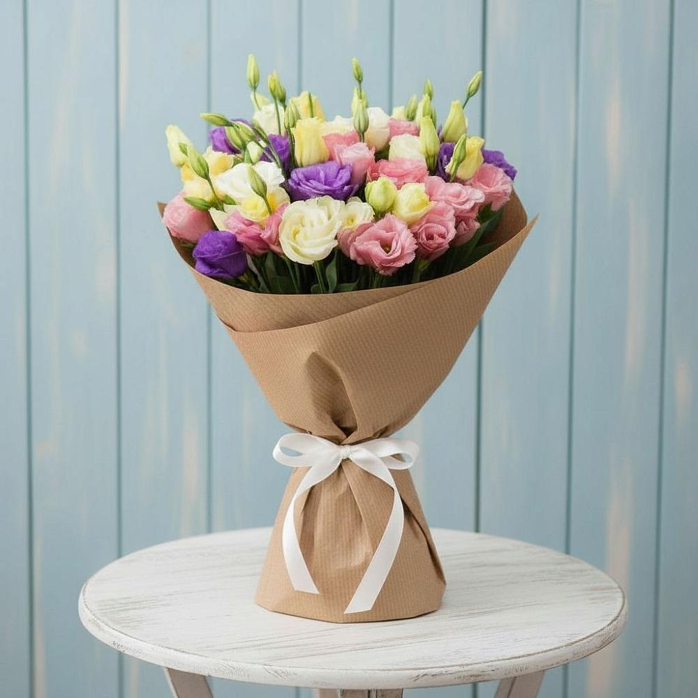 Букет цветов из: Лизиантусы в Поселок кирпичного завода