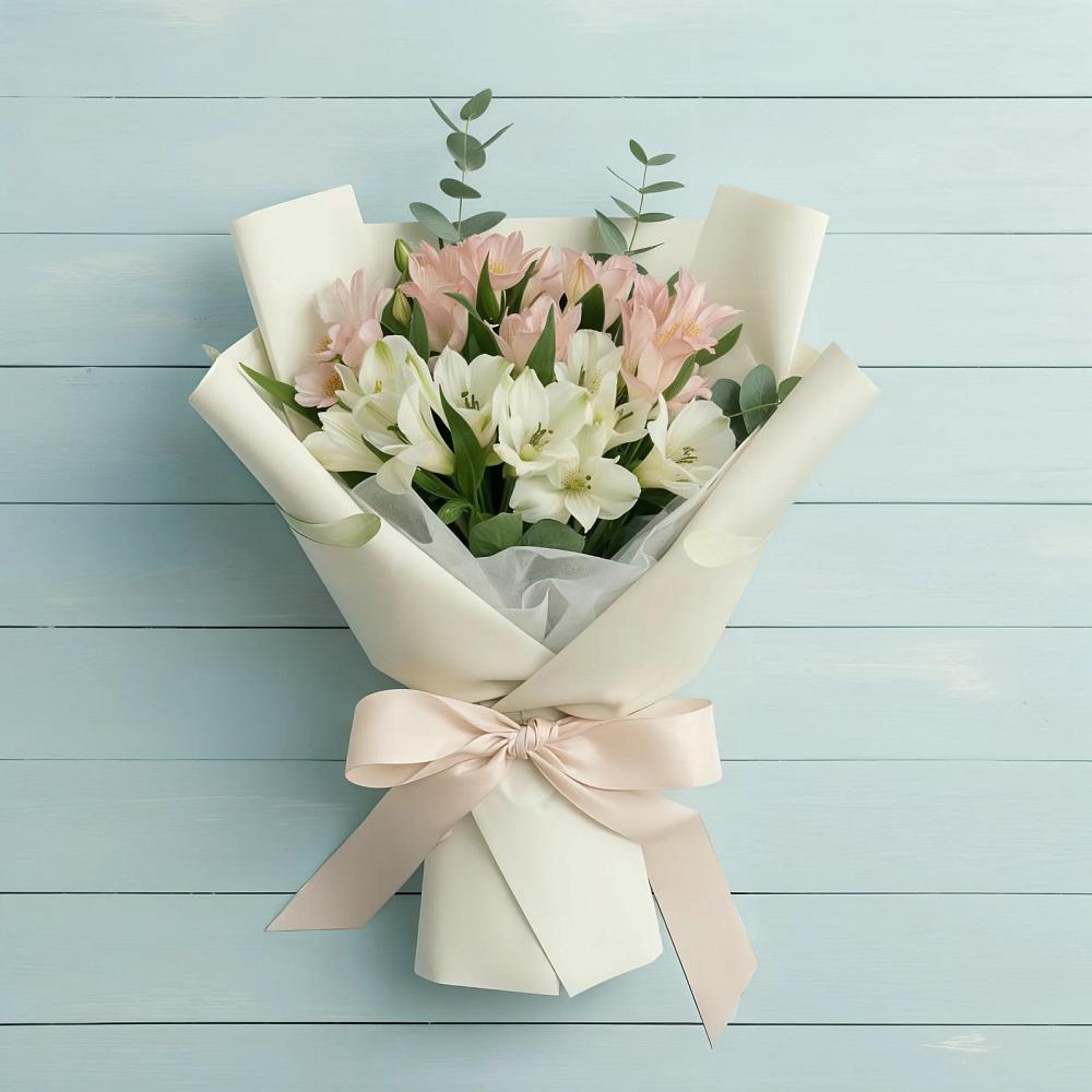 Букет цветов из: Альстромерии в Поселок кирпичного завода