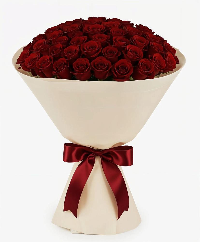 Букет 101 Бордовая роза Блэк Бакарра в Поселок кирпичного завода