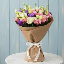 Букет цветов из:  Лизиантусы в Поселок кирпичного завода
